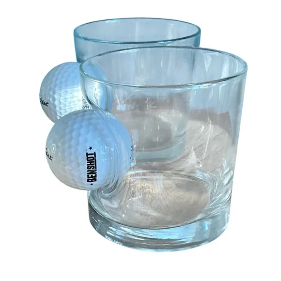 Set of 2 Titlelist Golf Ball Whiskey Rocks Glasses - Picture 5 of 8
